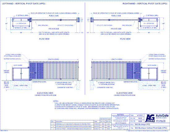 500 Buckeye Vertical Pivot Gate (VPG) - Version 1