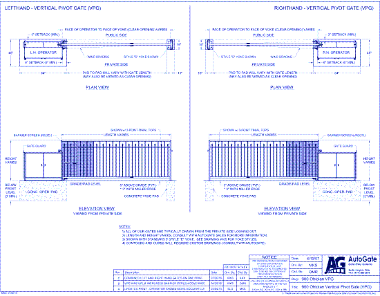 900 Ohioian Vertical Pivot Gate (VPG)