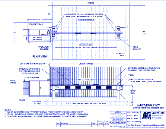 M30 Shallow Foundation, LH Buckeye VPG