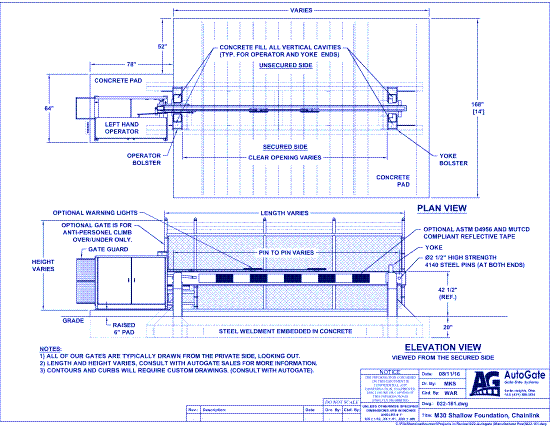 M30 Shallow Foundation, Chainlink