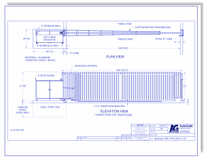 500 Buckeye Vertical Pivot Gate (VPG) - Version 2