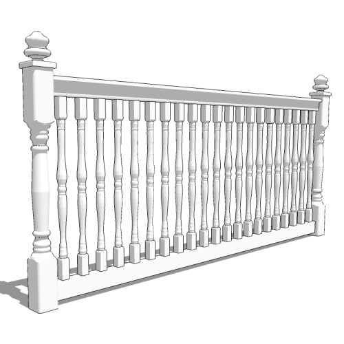 CAD Drawings BIM Models CertainTeed Fence, Rail and Deck Systems Oxford Vinyl Railings
