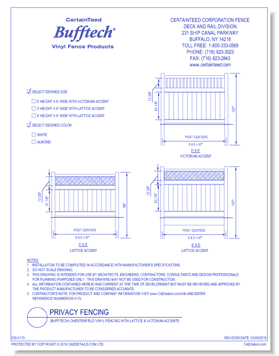 Bufftech: Chesterfield Vinyl Fencing With Lattice & Victorian Accents