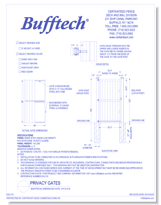 Bufftech: Sherwood Gates (96 x 48)
