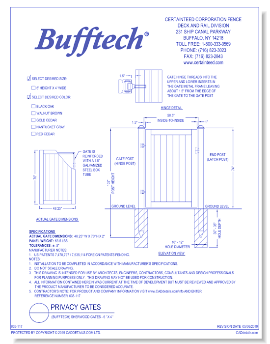 Bufftech: Sherwood Gates (6' x 4')