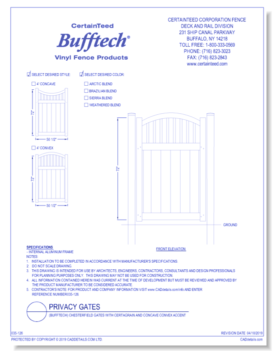 Bufftech: Chesterfield Gates With CertaGrain And Concave Convex Accent