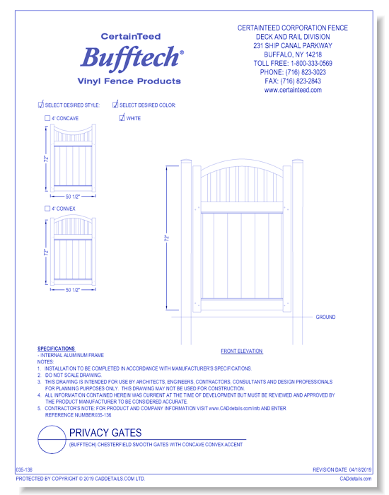 Bufftech: Chesterfield Smooth Gates With Concave Convex Accent