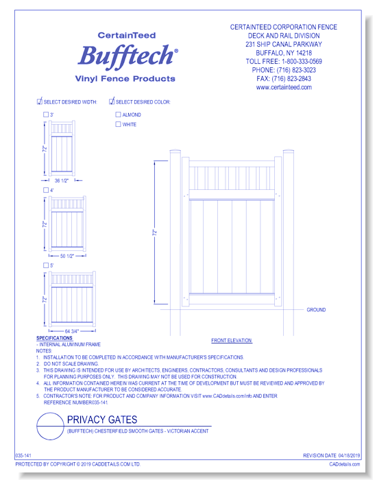 Bufftech: Chesterfield Smooth Gates (Victorian Accent)