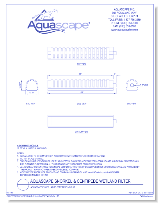 Aquascape Filter Applications: Large Centipede Module