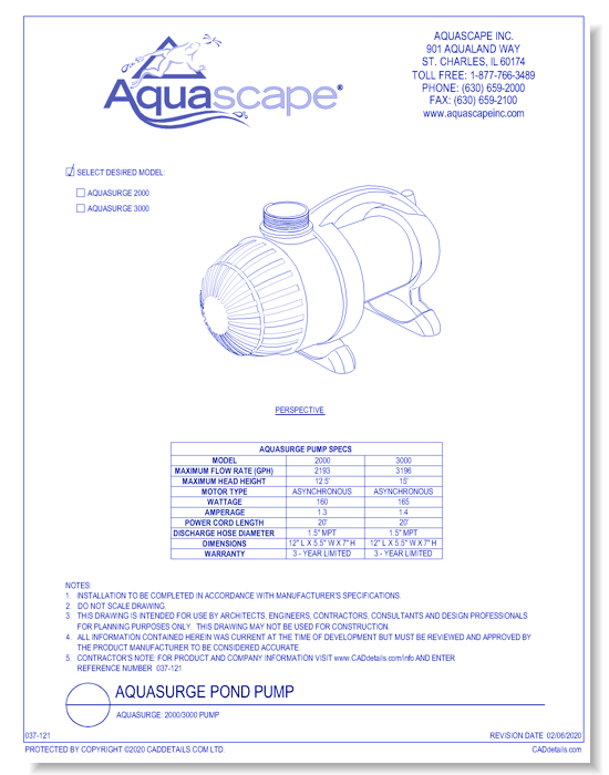 AquaSurge: 2000/3000 Pump