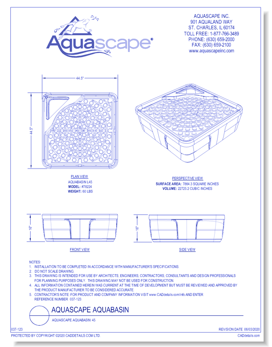 Aquascape Aquabasin: 45