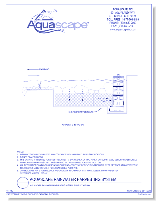 Aquascape Rainwater Harvesting System: Pump Intake Bay