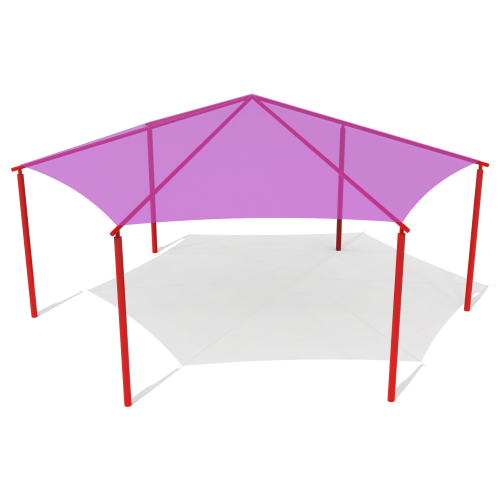 CAD Drawings BIM Models GameTime QRI137 - 30' x 30' x 10' Hexagonal Umbrella