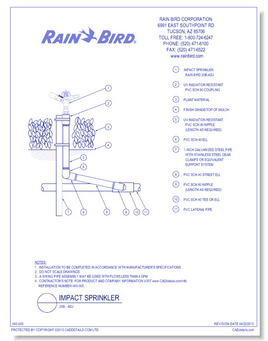 20B-ADJ Impact Sprinkler