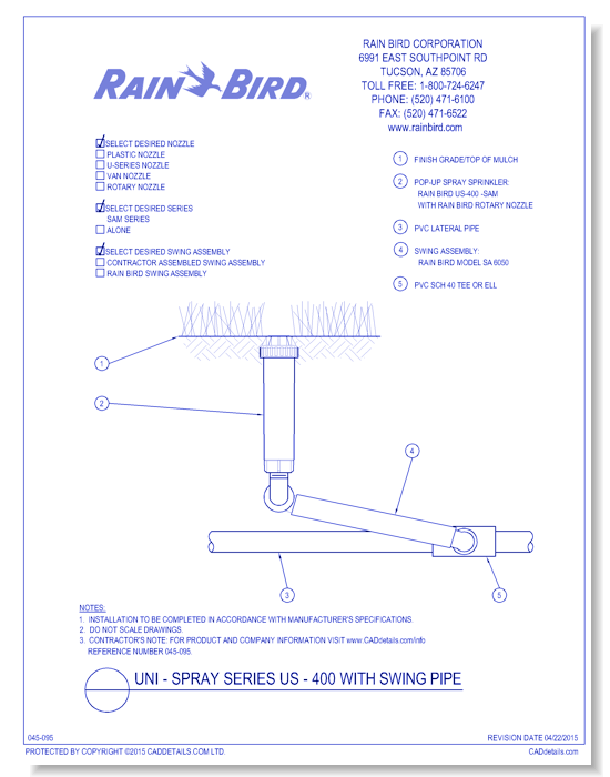 UNI-Spray Series US-400 with Swing Pipe