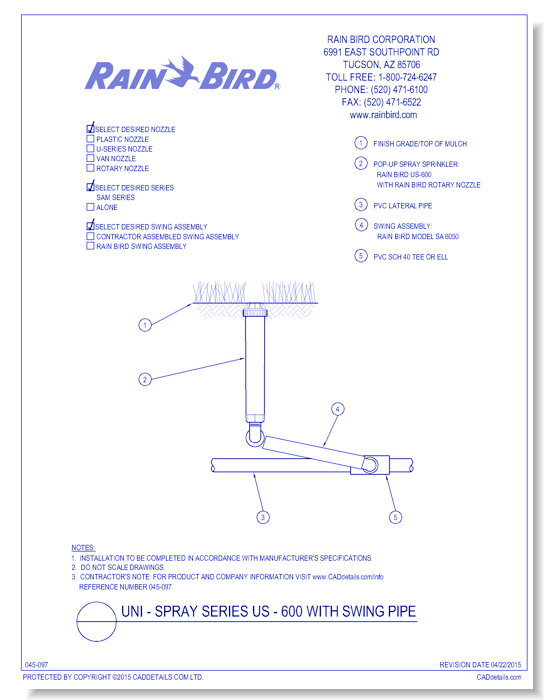 UNI-Spray Series US-600 with Swing Pipe