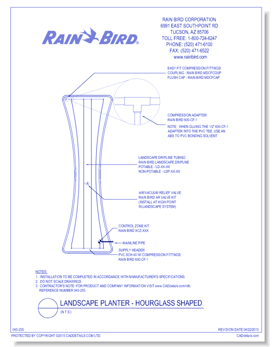Landscaped Planter - Hourglass Shaped