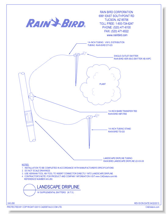 Landscape Dripline with Supplemental Emitters