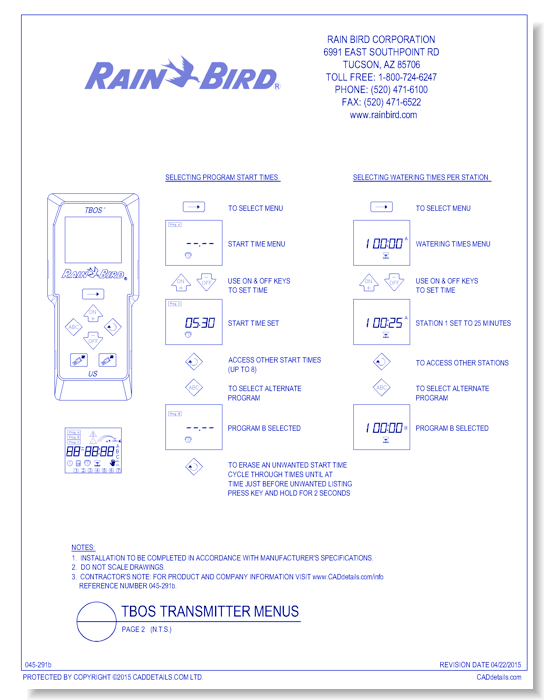 TBOS Transmitter Menus, Page 2