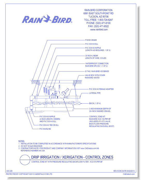 1 Inch Control Zone Kit with Pressure Regulating Backflush Filter - XCZ-100-PRF-BF