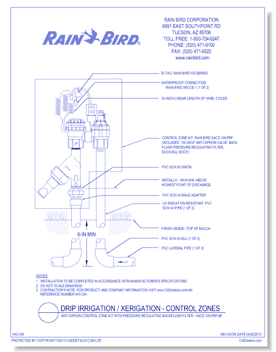 Anti-Siphon Control Zone Kit with Pressure Regulating Backflush Filter - XACZ-100-PRF-BF