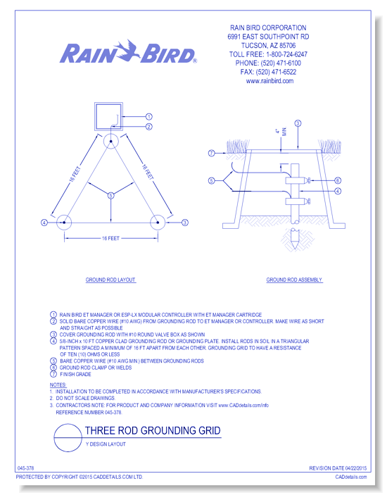 Three Rod Grounding Grid