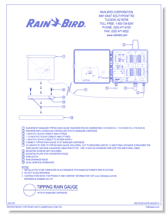 Tipping Rain Gauge - ETM-LXM