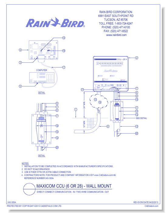 CCU Cluster Control Unit, SS Pedestal, Direct-Connect Primary Communication, 2-Wire Secondary Communication, 2-Wire Secondary Communication 1 of 2