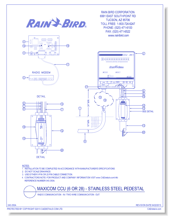 CCU Cluster Control Unit, Wall-Mount, Radio Primary Communication, 2-Wire Secondary Communication 1 of 2