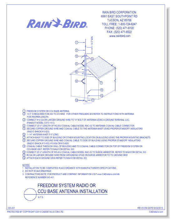 Freedom or CCU Base Antenna