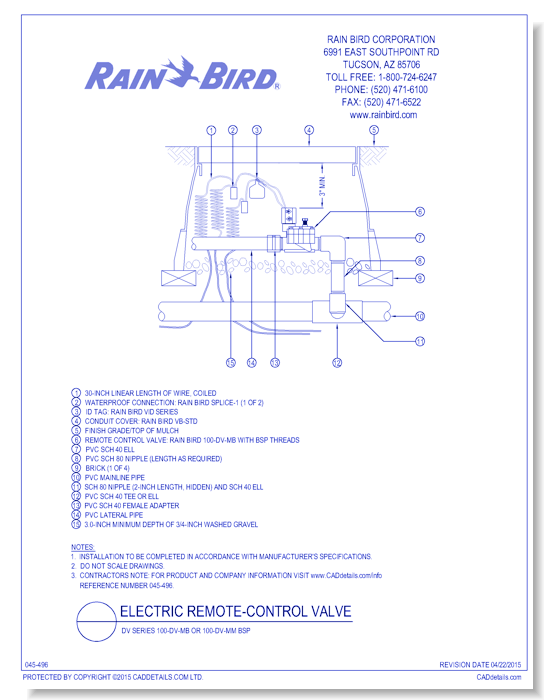 DV Series - 100-DV-MB or 100-DV-MM BSP