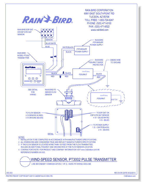 Wind-Speed Sensor, PT3002 Pulse Transmitter, Link Secondary Communication (1 of 2)