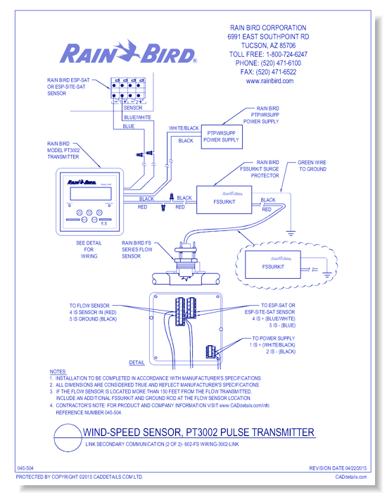 Wind-Speed Sensor, PT3002 Pulse Transmitter, Link Secondary Communication (2 of 2)