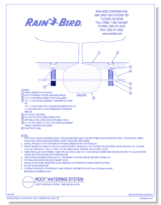 Root Watering System - Tree Installation