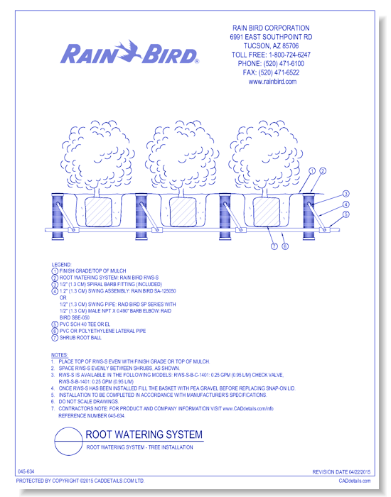 Root Watering System - RWS-S Shrub Installation