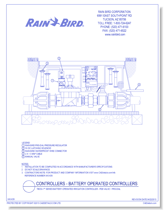 TBOS-II™ Series Battery-Operated Irrigation Controller - PEB Valve + PRS-Dial