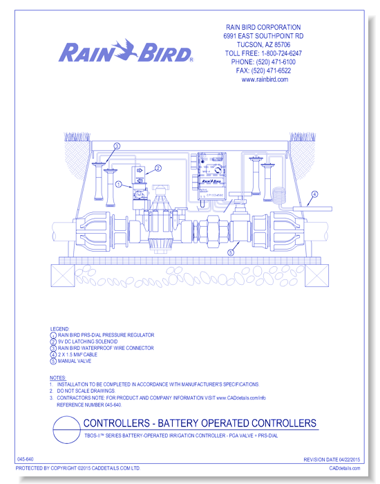 TBOS-II™ Series Battery-Operated Irrigation Controller - PGA Valve + PRS-Dial