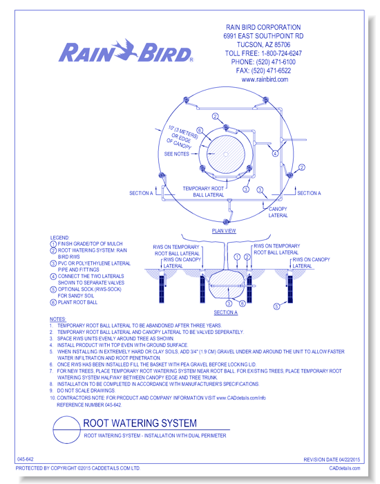 Root Watering System - Installation with Dual Perimeter