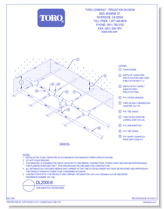 DL2000®  Sub-Manifold Center Feed