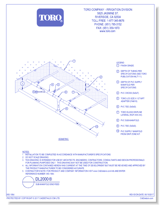 DL2000®  Sub-Manifold End Feed