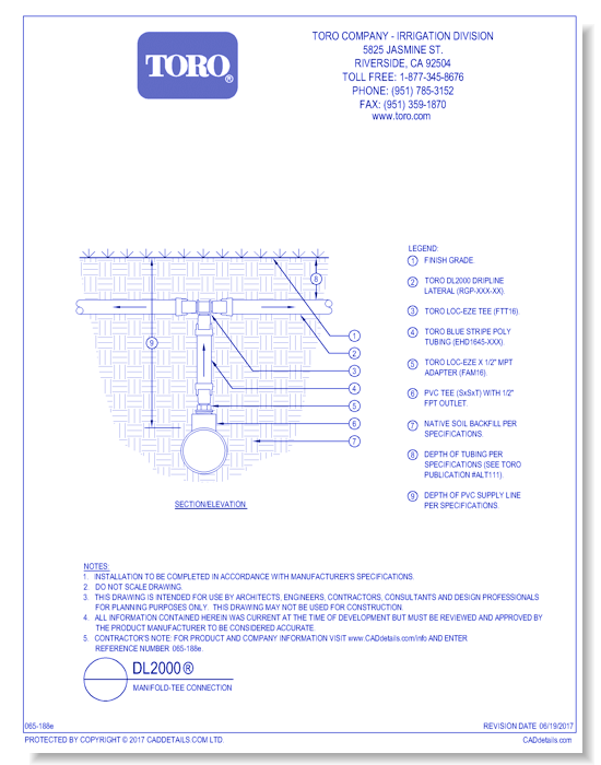 DL2000®  Manifold-Tee Connection