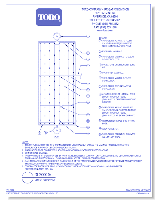 DL2000®  Center-Feed Layout