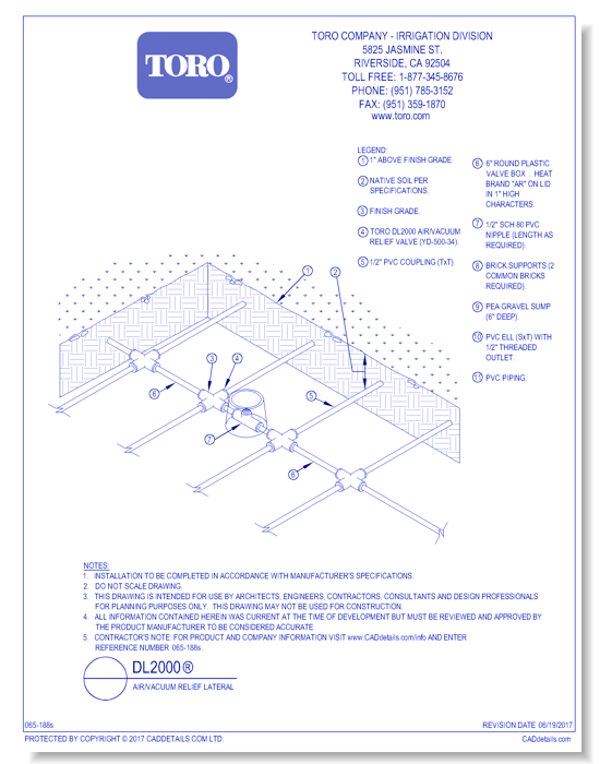 DL2000®  Air / Vacuum Relief Lateral