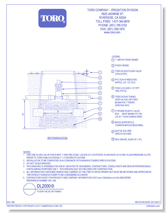 DL2000®  Flush Valve on Tubing