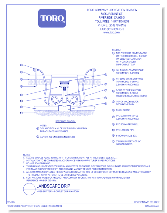 NGE® Emitters - 9-Outlet Drip Manifold