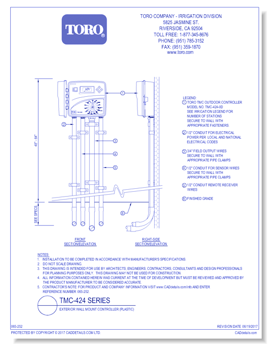 TMC-424 Series, Exterior Wall Mount Controller (Plastic)