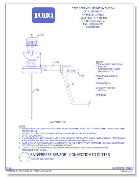 Rain / Freeze Sensor - Connection to Gutter