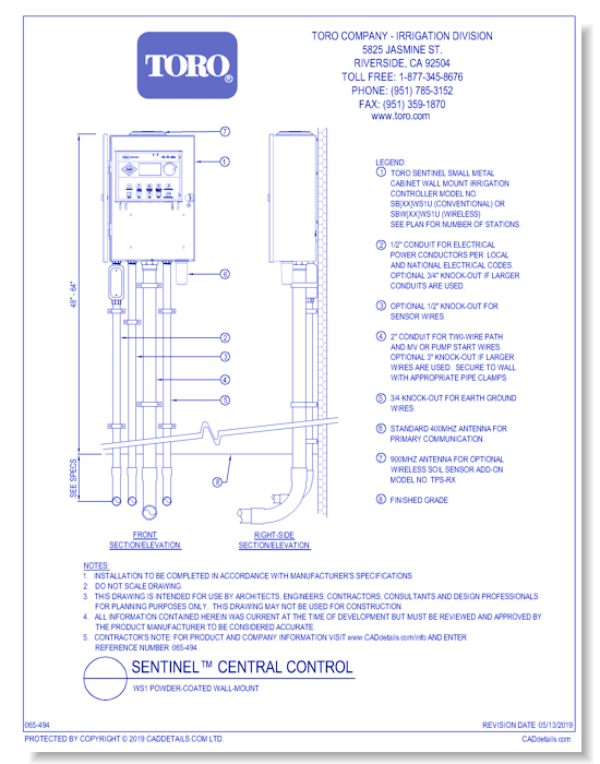 WS1 Powder-Coated Wall-Mount