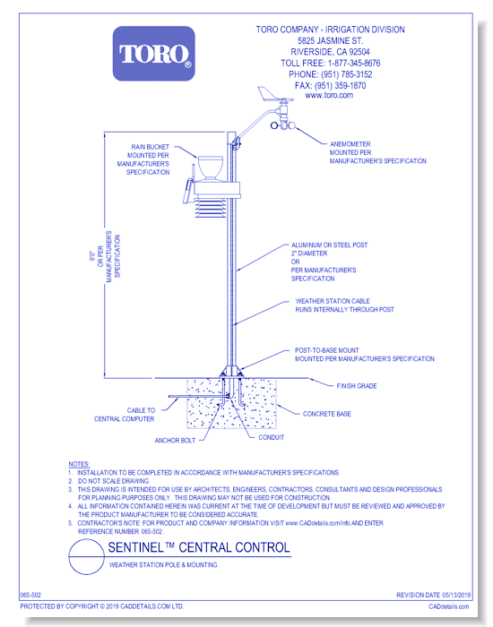 Weather Station Pole & Mounting