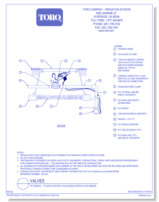 TPV Series - 1" Plastic Electric Valve (MxB) Without Flow Sensor